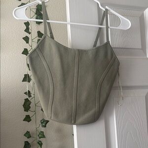 La Hearts Green Bustier Camisole Tank Top